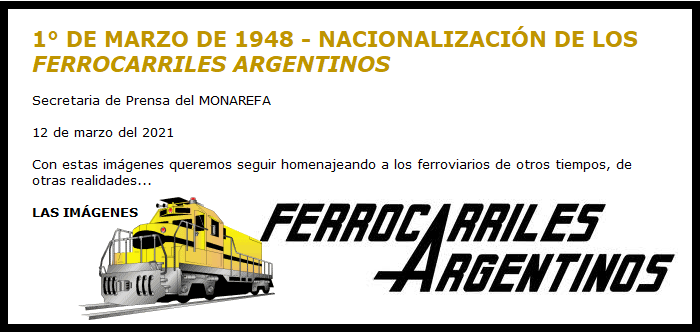 1 DE MARZO DIA DE LOS FERROVIARIOS